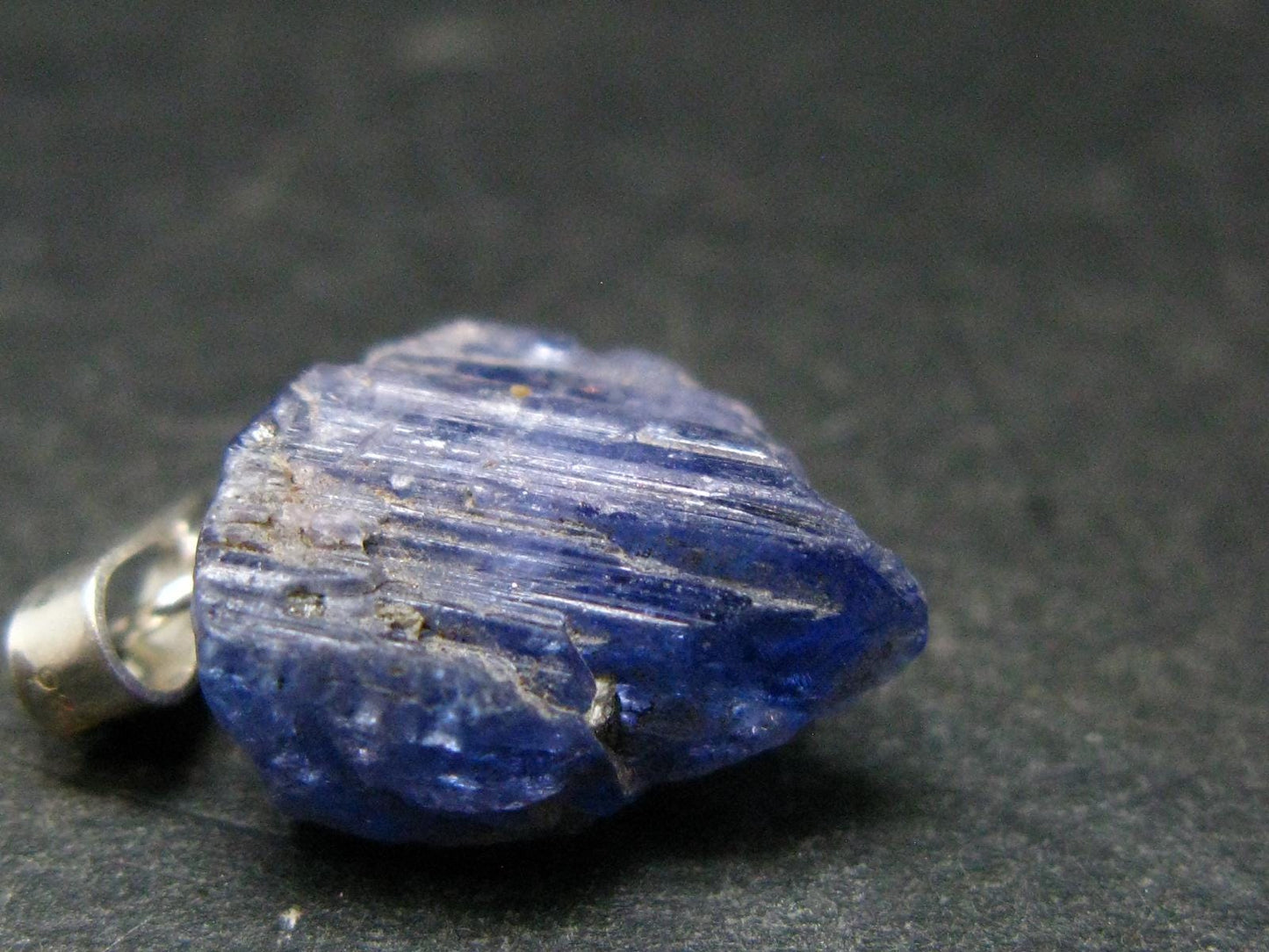 Tanzanite Pendant In Sterling Silver From Tanzania - 0.8" - 1.49 Grams