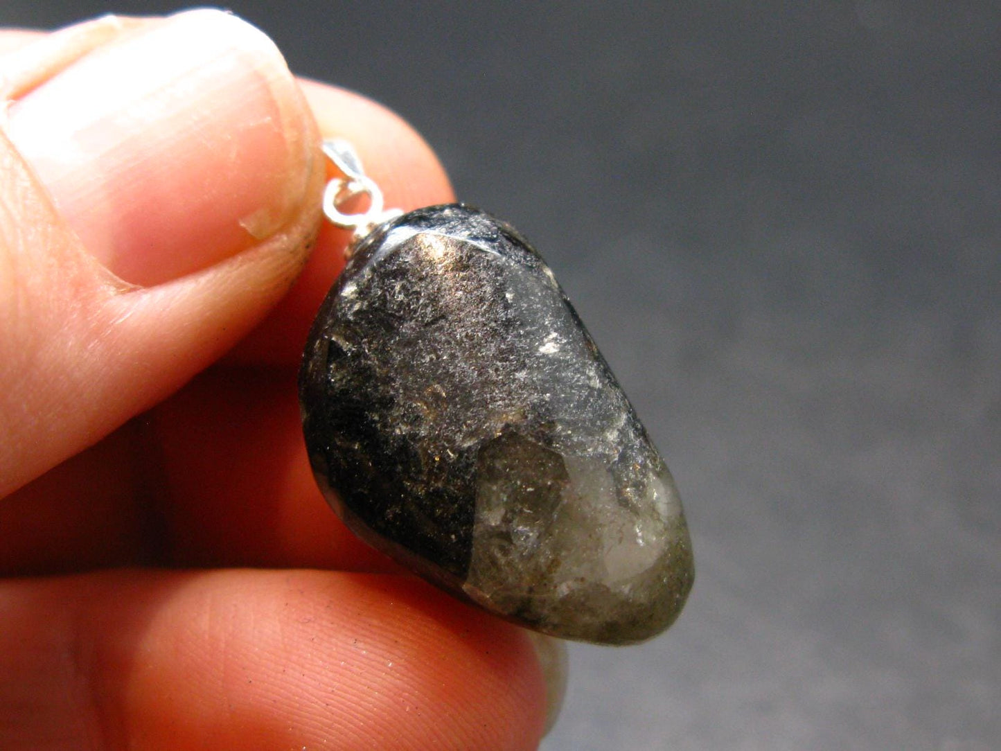Phenakite Phenacite Crystal Silver Pendant From Russia - 1.1" - 5.55 Grams