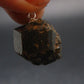 Sharp Black Melanite Andradite Garnet Silver Pendant From Mali - 0.9" - 9.5 Grams