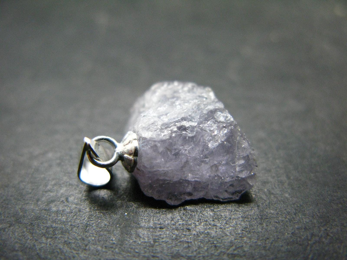 Rare Lilac Herderite Crystal Silver Pendant from Brazil - 0.7" - 1.32 Grams