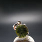 Moldavite Tektite Silver Pendant from Czech Republic - 0.6" - 0.95 Grams