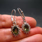 Moldavite Tektite Silver Earrings from Czech Republic - 3.41 Grams