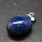 Gem Blue Sapphire Corundum Crystal Silver Pendant From Sri Lanka - 16.60 Carats