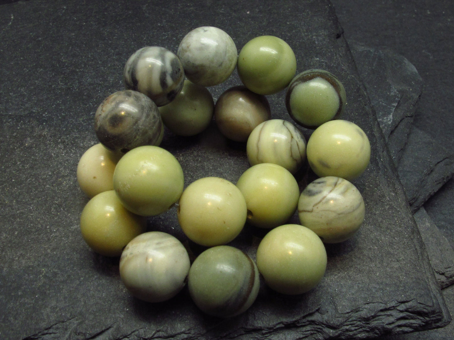 Infinity Infinite Stone Genuine Bracelet ~ 7 Inches ~ 10mm Round Beads