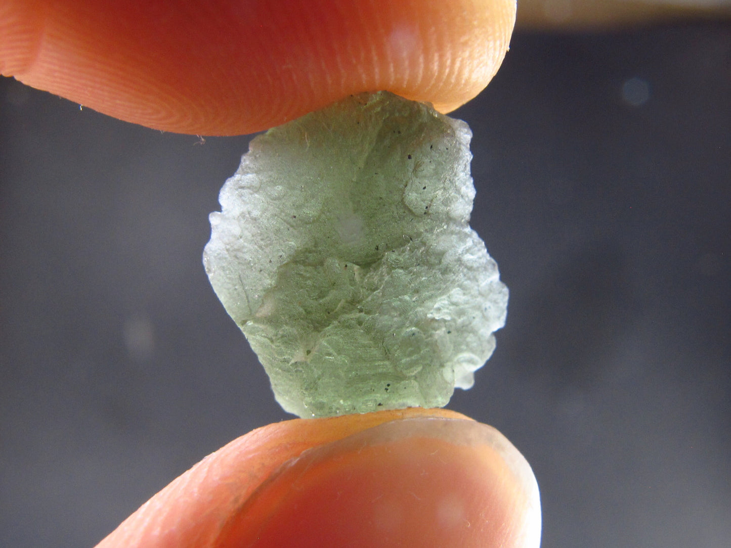 Moldavite Tektite Raw Piece from Czech Republic - 0.5" - 4.55 Carats - 0.92 Grams