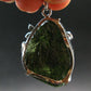 Gem Moldavite Tektite SS Pendant From Czech Republic - 1.8" - 13.1 Grams