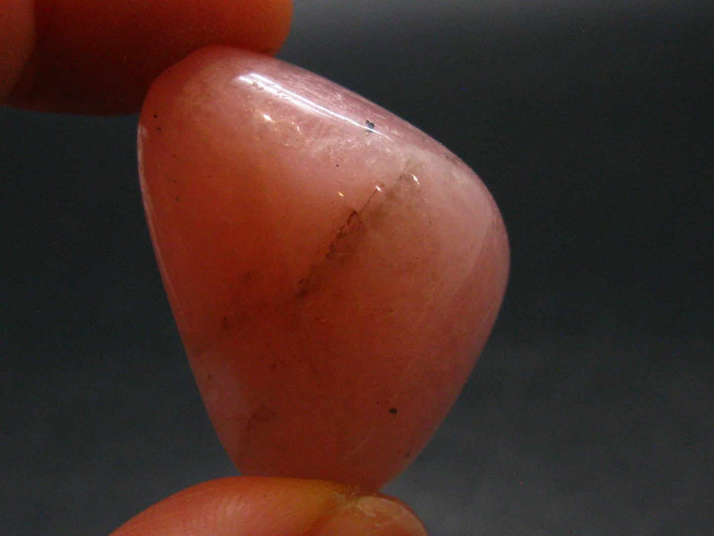 Rare Pink Petalite Tumbled Stone From Canada - 1.3" - 17.02 Grams