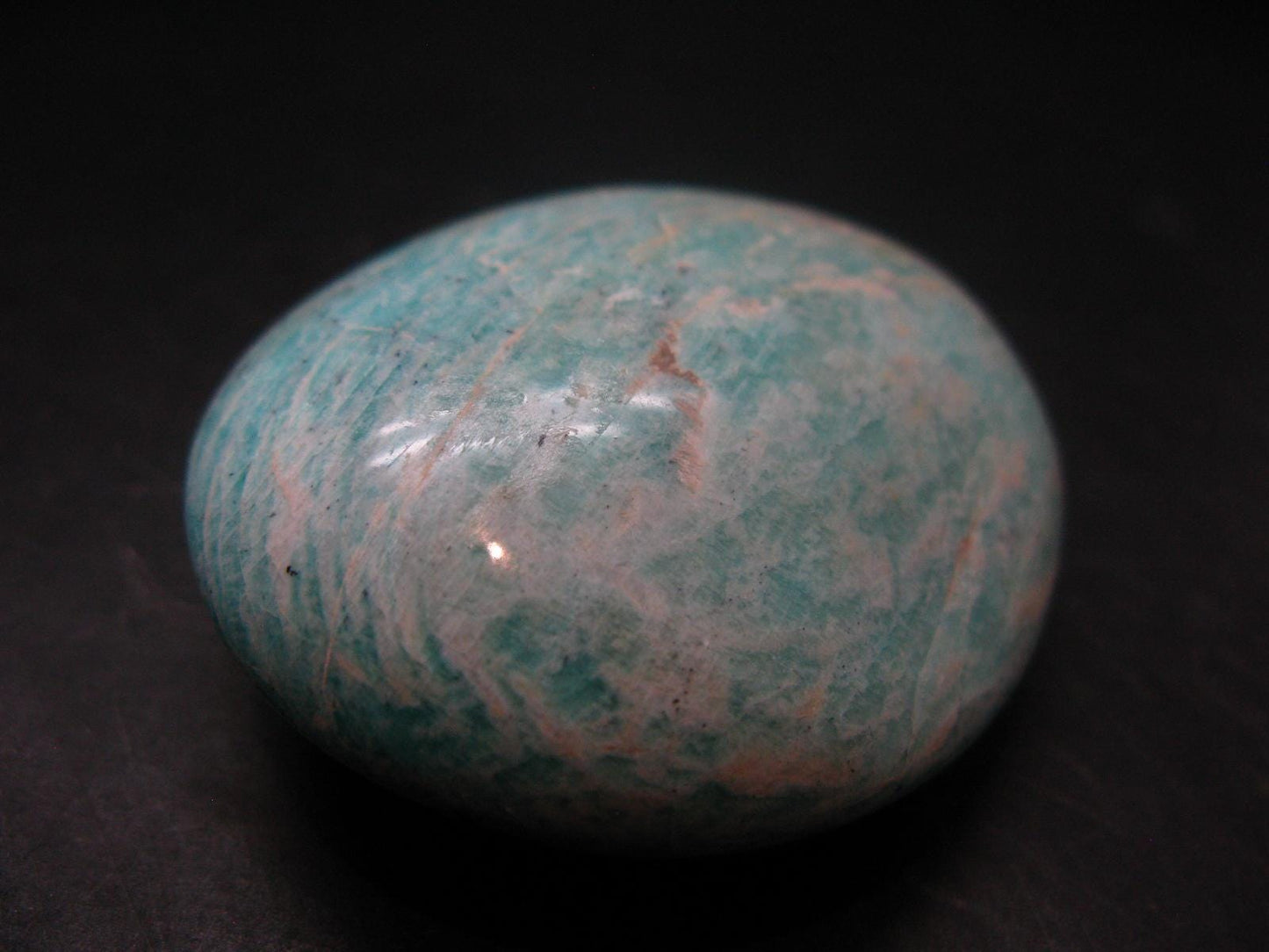 Rich Green Amazonite Tumbled Stone From Madagascar - 2.3"