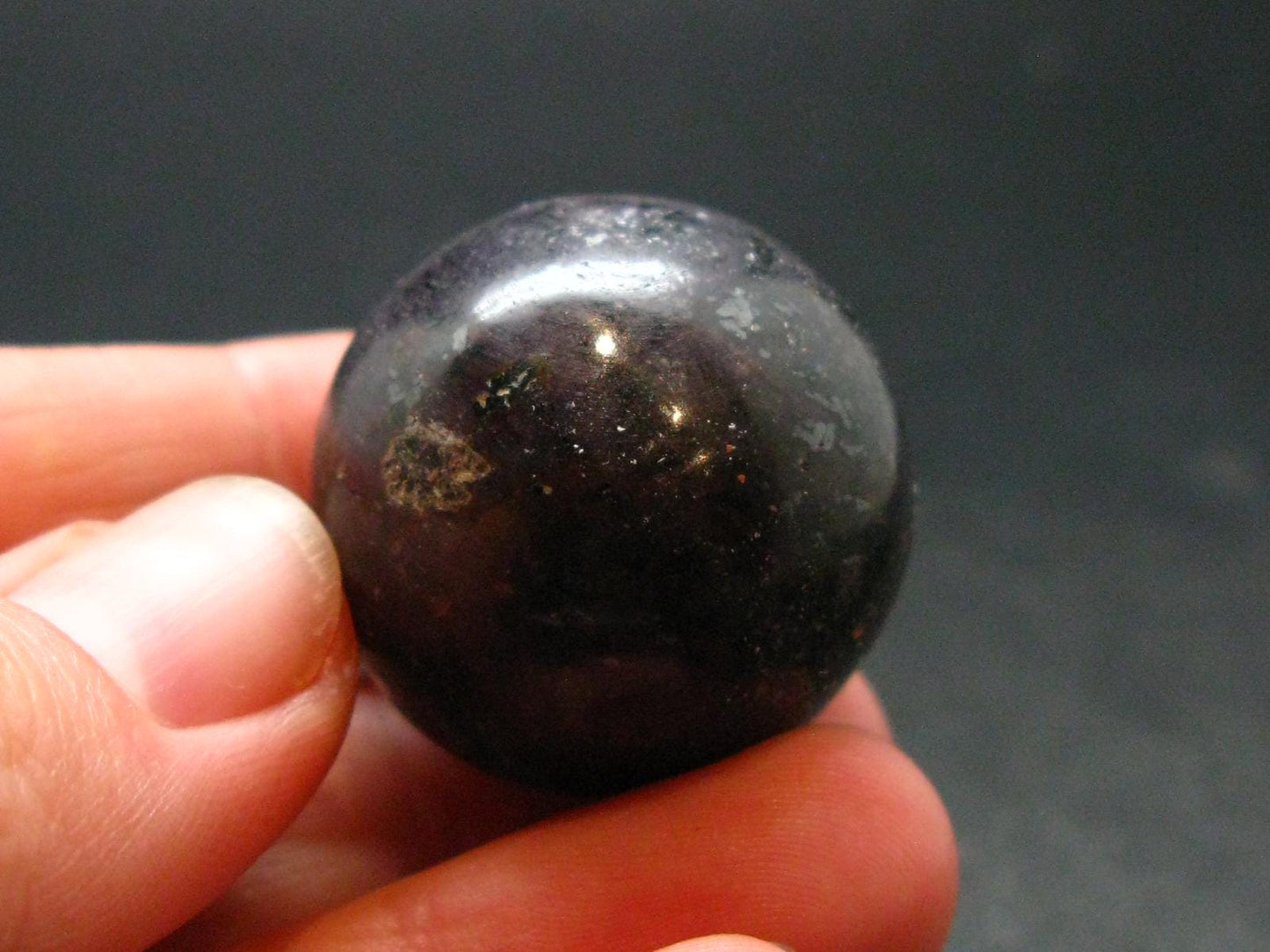Genuine Ruby Corundum Sphere from India - 1.0" - 39.55 Grams