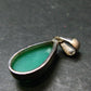 Rich Green Chrysoprase Silver Pendant From Australia - 1.2" - 4.0 Grams