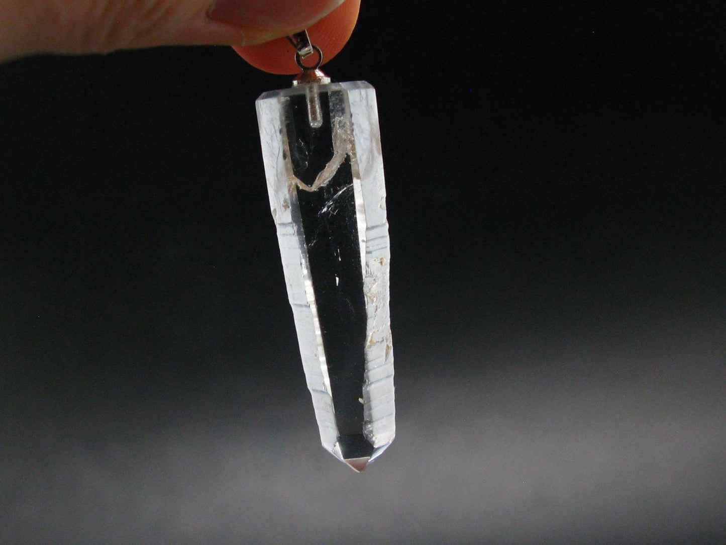 Lemurian Quartz Crystal Pendant From Brazil - 2.0" - 7.05 Grams