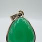 Natural Chrysoprase Teardrop Pendant – Green Sterling Silver Necklace Charm - Weight 6.24 g