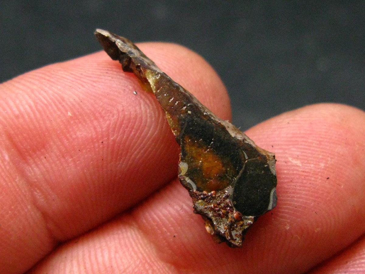 Large Sericho Meteorite Pallasite Olivine Slice From Kenya - 0.8" - 0.88 Grams