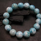 Larimar Genuine Bracelet ~ 7.5 Inches ~ 13mm Round Beads