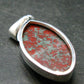 Crimson Cuprite w/ Chrysocola Silver Plated Pendant from Mexico - 1.7" - 6.57 Grams