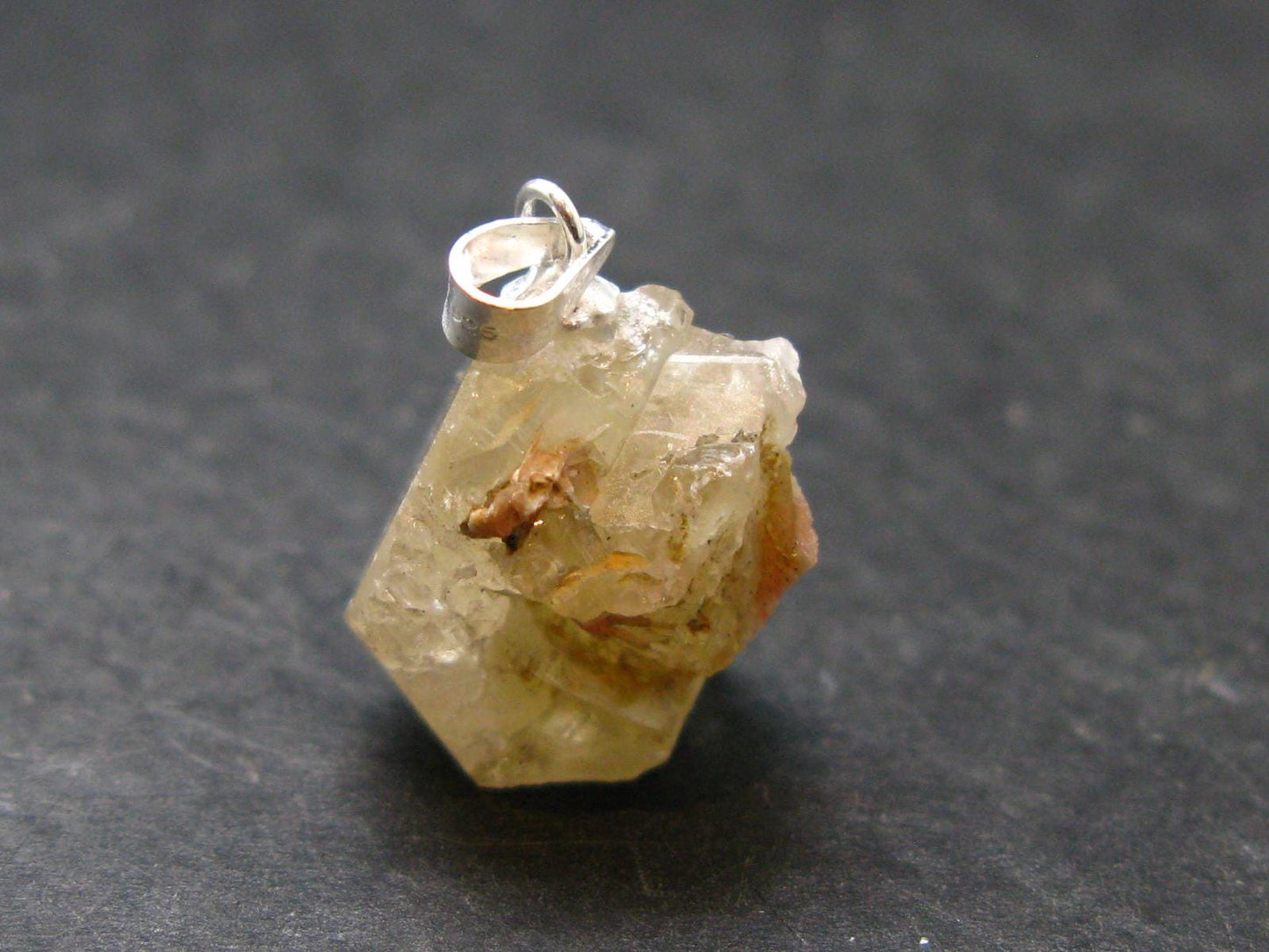 Cerussite Cerusite Crystal Silver Pendant From Morocco - 0.9" - 7.07 Grams