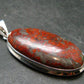 Crimson Cuprite w/ Chrysocola Silver Plated Pendant from Mexico - 2.1" - 11.72 Grams