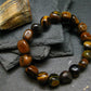 Tiger Eye Genuine Bracelet ~ 7 Inches ~ 10mm Tumbled Beads