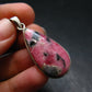 Rare Pink Tugtupite Sterling Silver Pendant From Greenland - 1.6" - 5.31 Grams