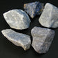 Lot of 5 Natural Rough Unheated Blue Quartz Stones from Brazil
