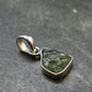 Moldavite Tektite Silver Pendant from Czech Republic - 0.8" - 1.19 Grams