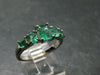 Emerald Faceted Silver Ring from Colombia - 3.14 Grams Total - Size 8