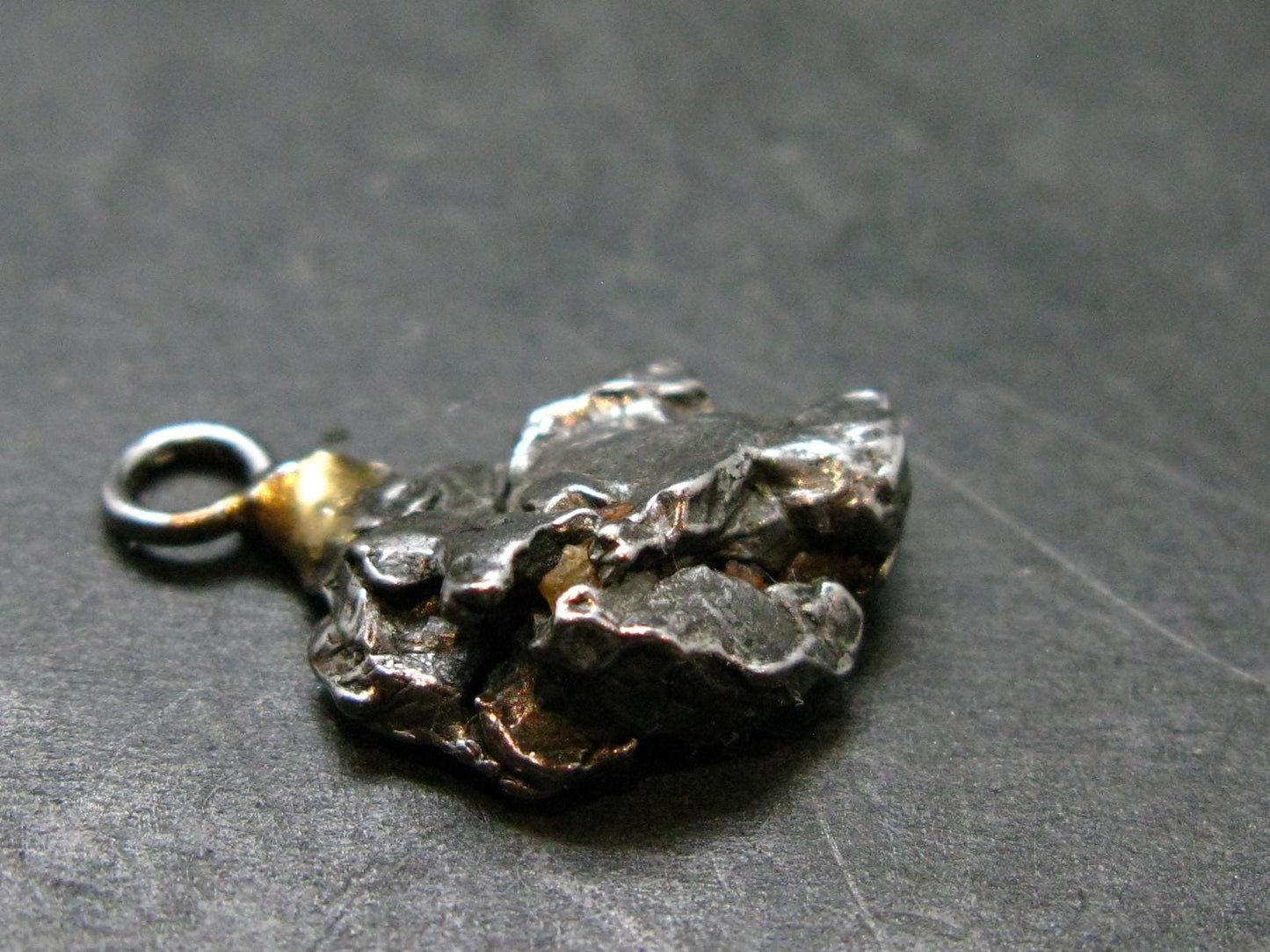 Large Campo Del Cielo Meteorite Pendant from Argentina - 0.8" - 3.76 Grams