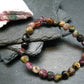 Watermelon Bicolor Tourmaline Genuine Bracelet ~ 7 Inches ~ 7mm Tumbled Beads