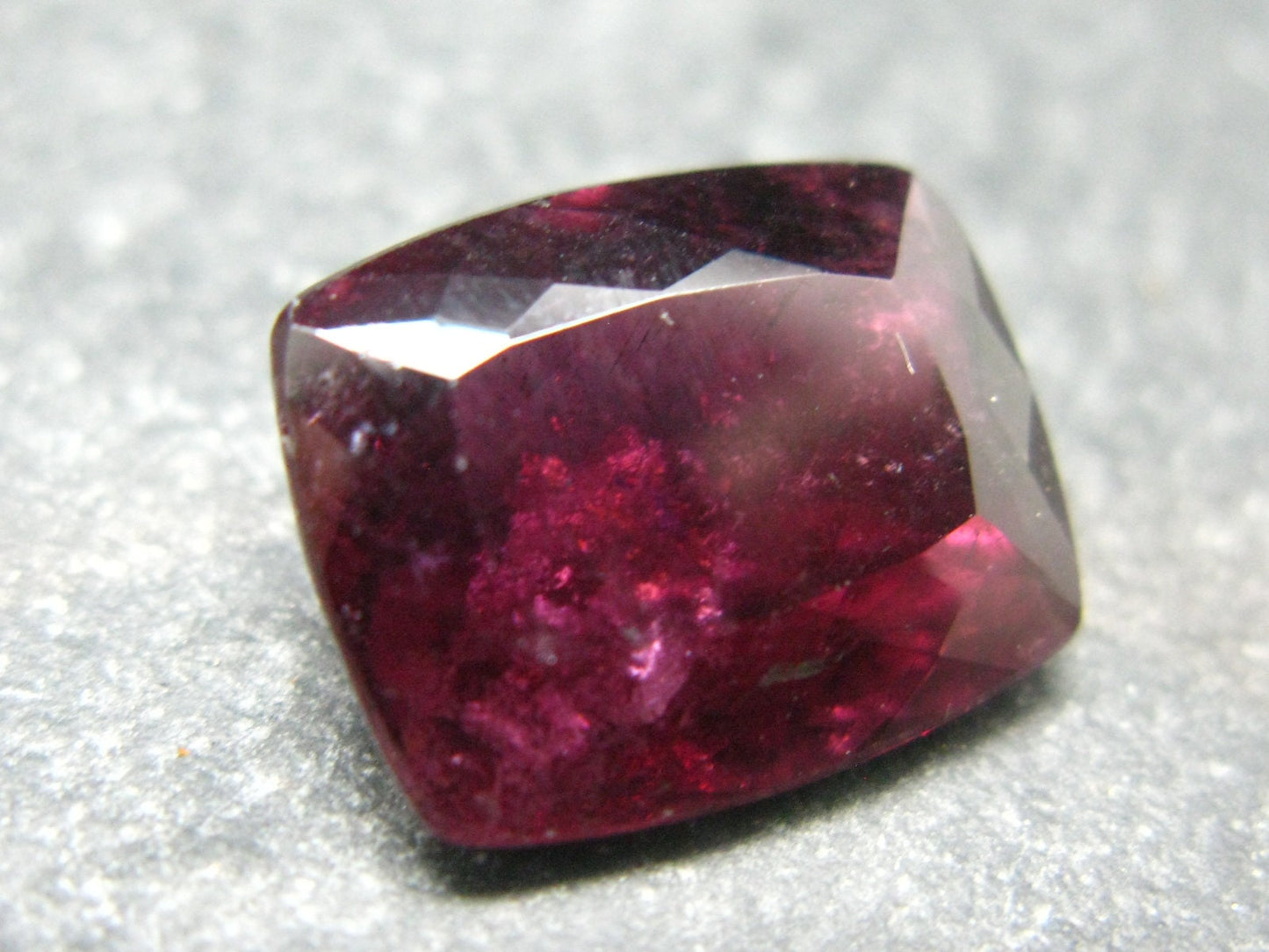 Red Tourmaline Cut Stone Gem From Brazil - 10.92 Carats - 15x12mm