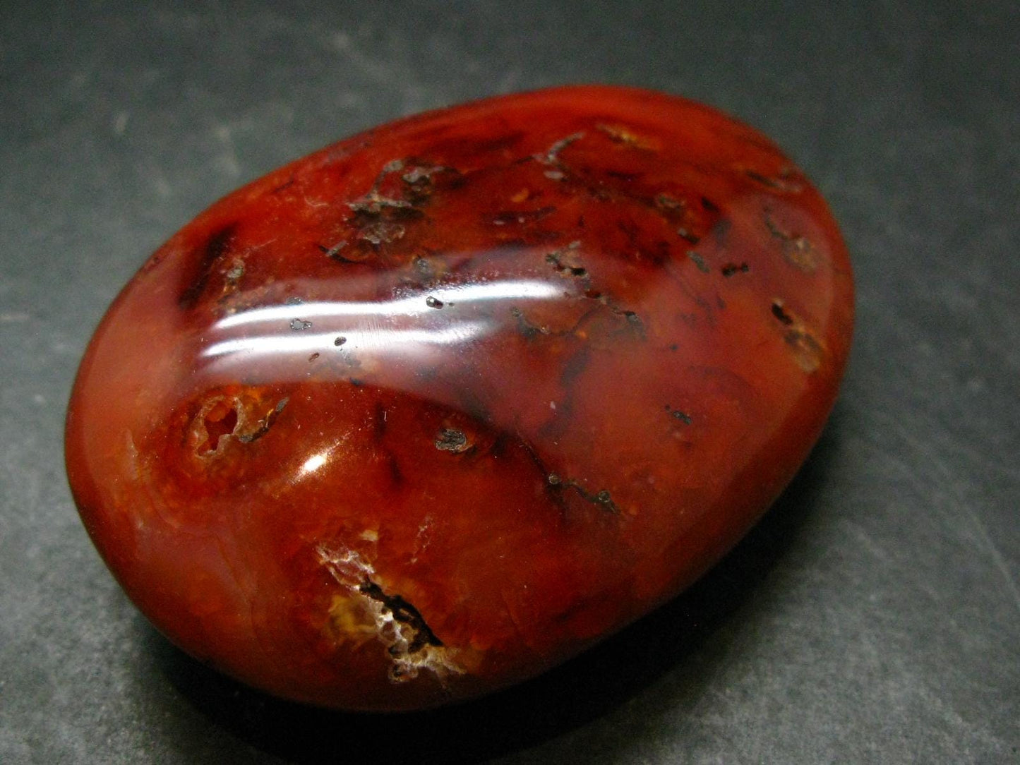 Carnelian Tumbled Stone From Madagascar - 2.7" - 122.69 Grams