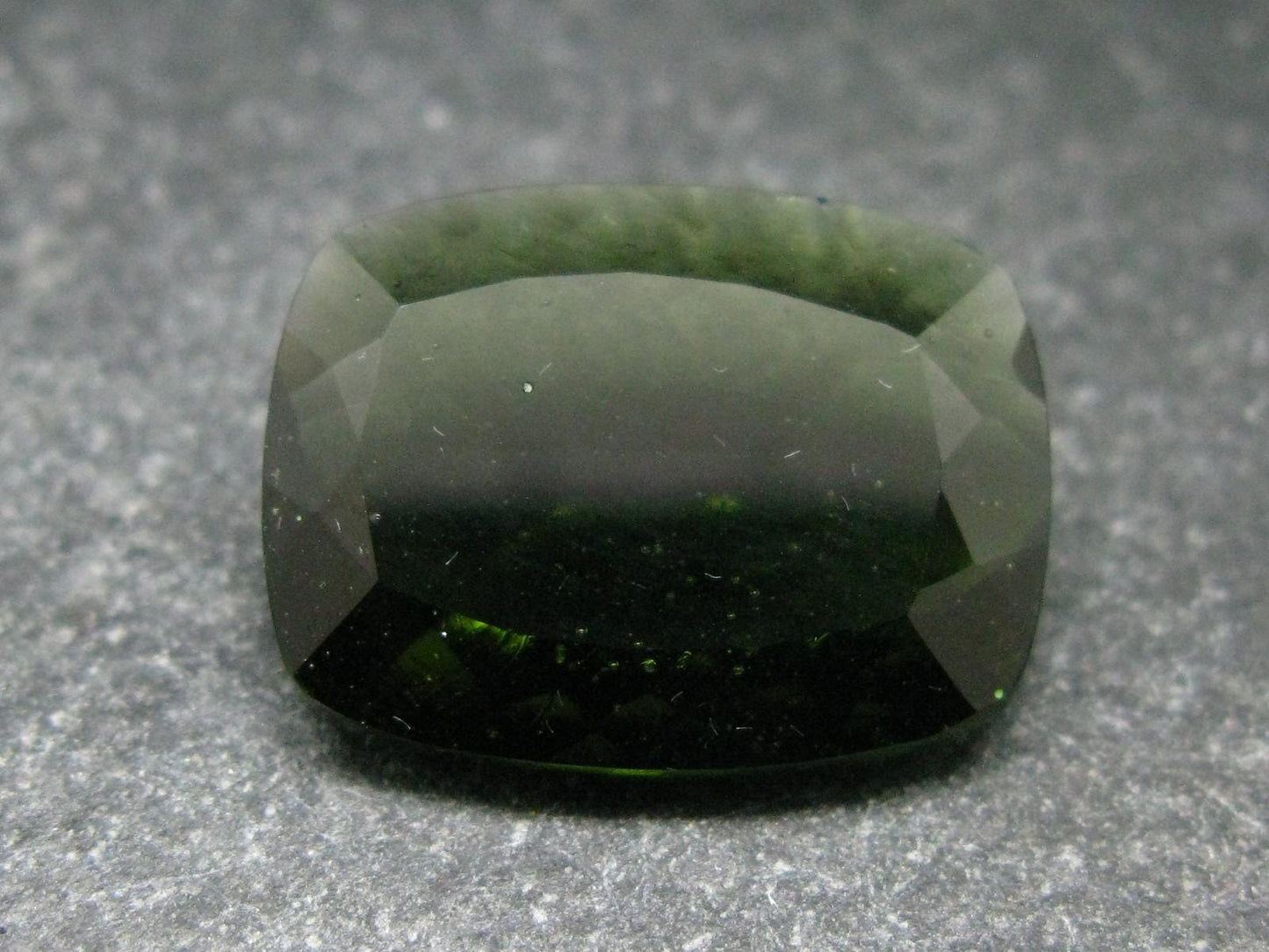 Moldavite Tektite Gem Cut Facetted Stone from Czech Republic - 14.50 Carats - 20x15mm