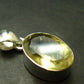 Gem Libyan Desert Glass Tektite Faceted Pendant Sterling Silver from Libya - 1.0" - 3.49 Grams