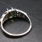Moldavite Tektite Silver Ring from Czech Republic - Size 7.25 - 2.53 Grams