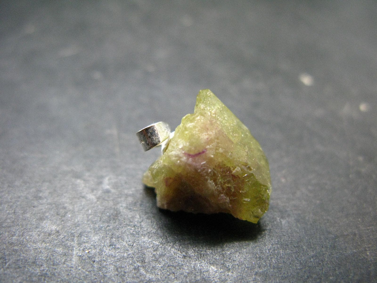 Vesuvianite Idocrase Crystal Silver Pendant From Canada - 0.8" - 3.0 Grams