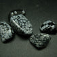 Lot of 5 tumbled Snowflake Obsidian (variety of Obsidian) from USA