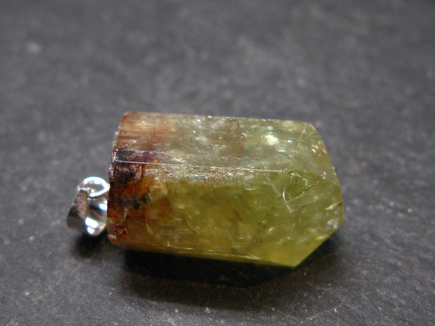Large Gold Apatite Tumbled Pendant from Mexico - 7.41 Grams - 1.0"