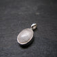 Raw Rare Natrolite Crystal Silver Pendant From Russia - 0.7" - 1.42 Grams