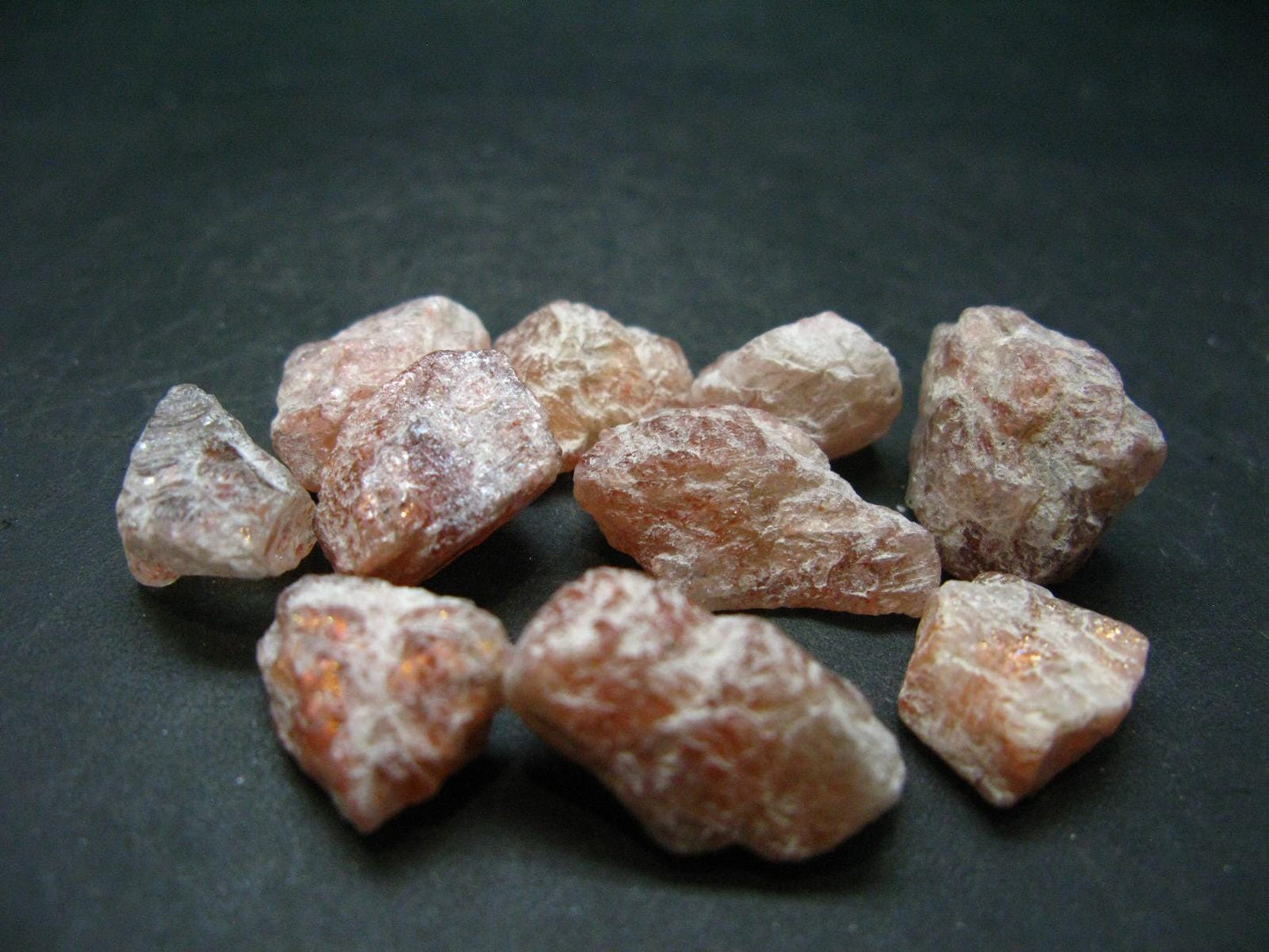 Lot of 10 Sunstone Raw Crystals From Tanzania - 106.10 Carats
