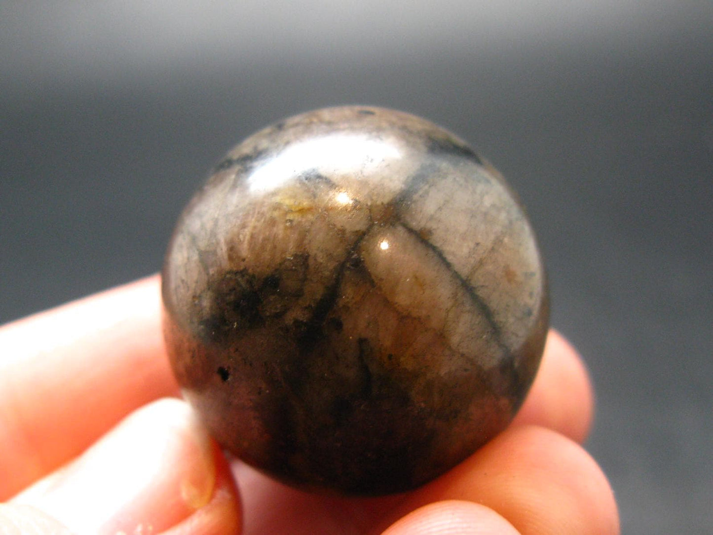 Chiastolite Variety of Andalusite Sphere from China - 1.0" - 34.35 Grams