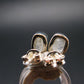 Natrolite Stud Earrings Sterling Silver From Tanzania - 1.34 Grams