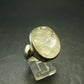 Natural Gem Raw Libyan Desert Glass Tektite Sterling Silver Ring from Libya - Size 10.5 - 11.3 Grams