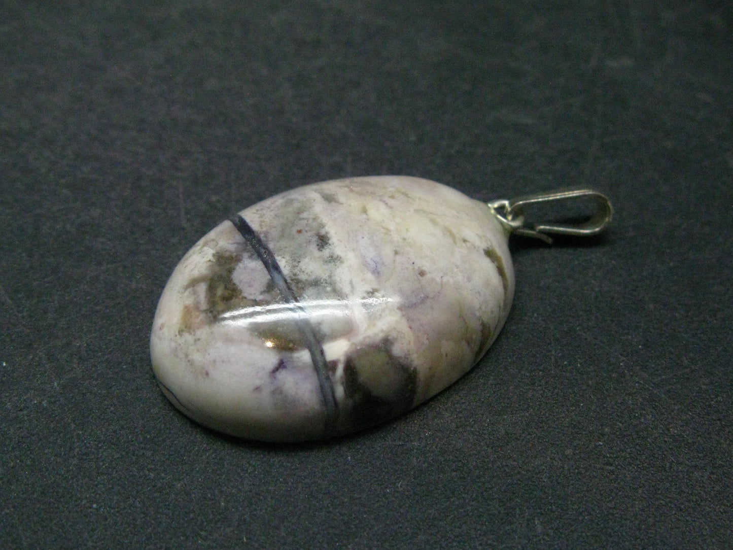 Tiffany Stone Opal Silver Pendant from USA - 1.3"