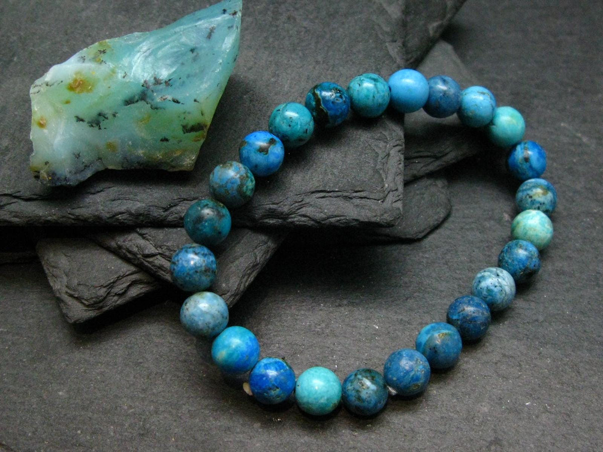 Blue Opal Genuine Bracelet ~ 7 Inches ~ 8mm Round Beads