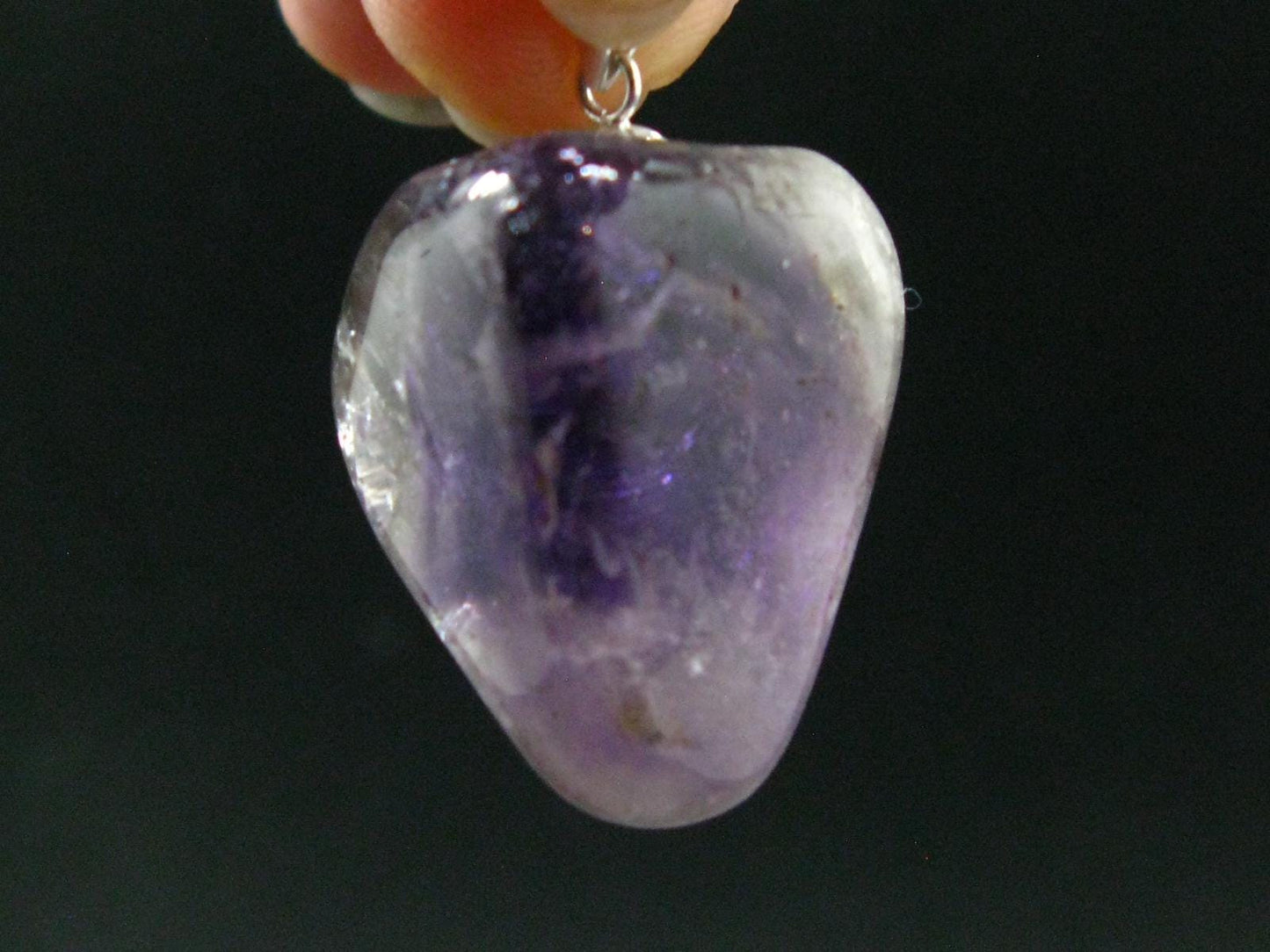 Rare Brandenberg Brandberg Amethyst Quartz Silver Pendant From Namibia - 1.3" - 13.78 Grams