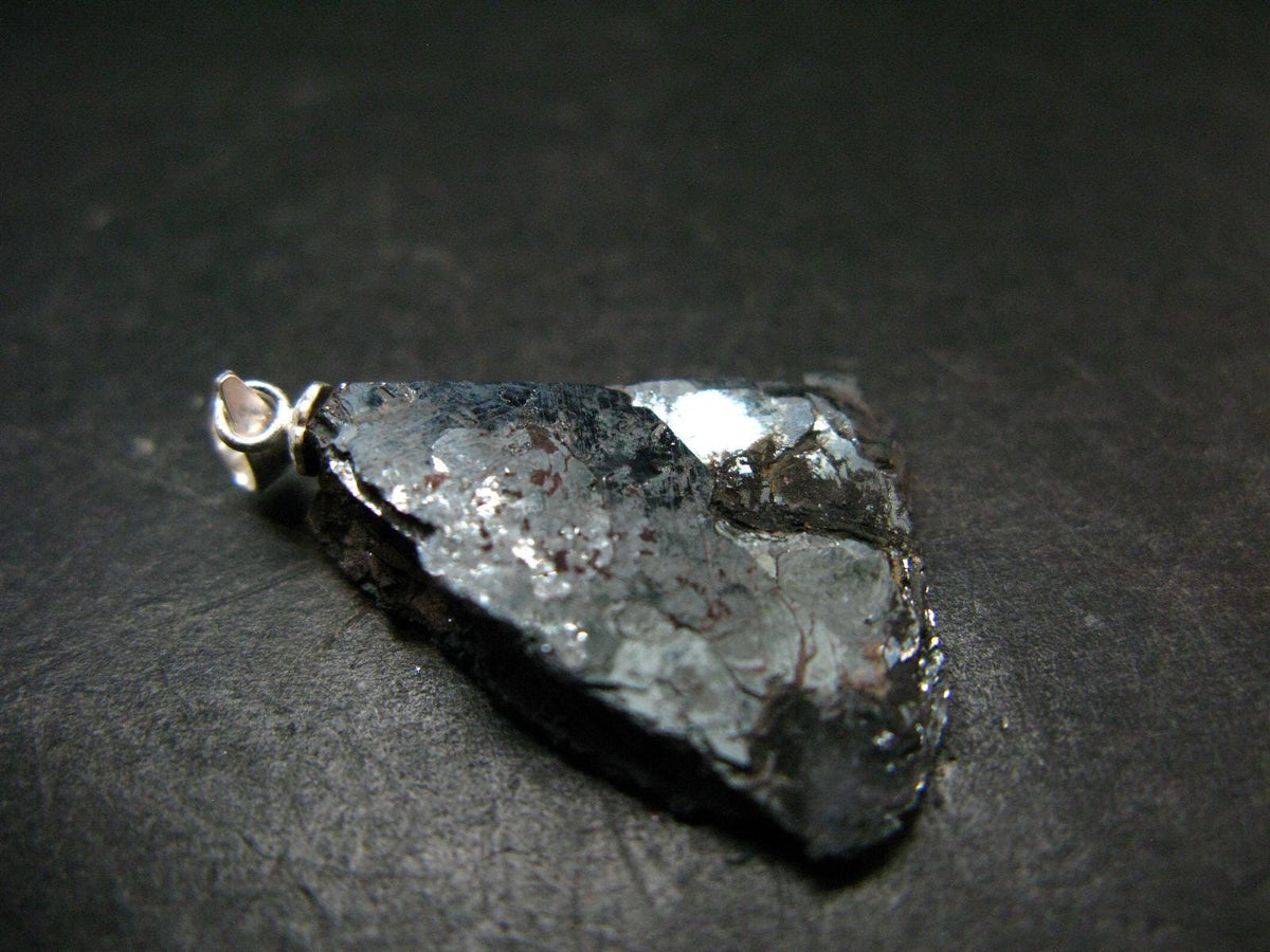 Large Hematite Silver Pendant from Brazil - 1.2" - 5.94 Grams