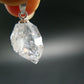 Fine Natural Herkimer Diamond Silver Pendant From New York - 0.8" - 1.93 Grams