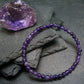 Amethyst Genuine Bracelet ~ 7 Inches ~ 4mm Round Beads