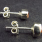 Natural Raw Shiny Sunstone Studs Earrings In Sterling Silver - 0.6"