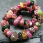 Watermelon Bicolor Tourmaline Genuine Bracelet ~ 7 Inches ~ 8mm Tumbled Beads