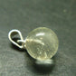 Gem Libyan Desert Glass Tektite Pendant Sterling Silver from Libya - 0.6" - 0.80 Grams